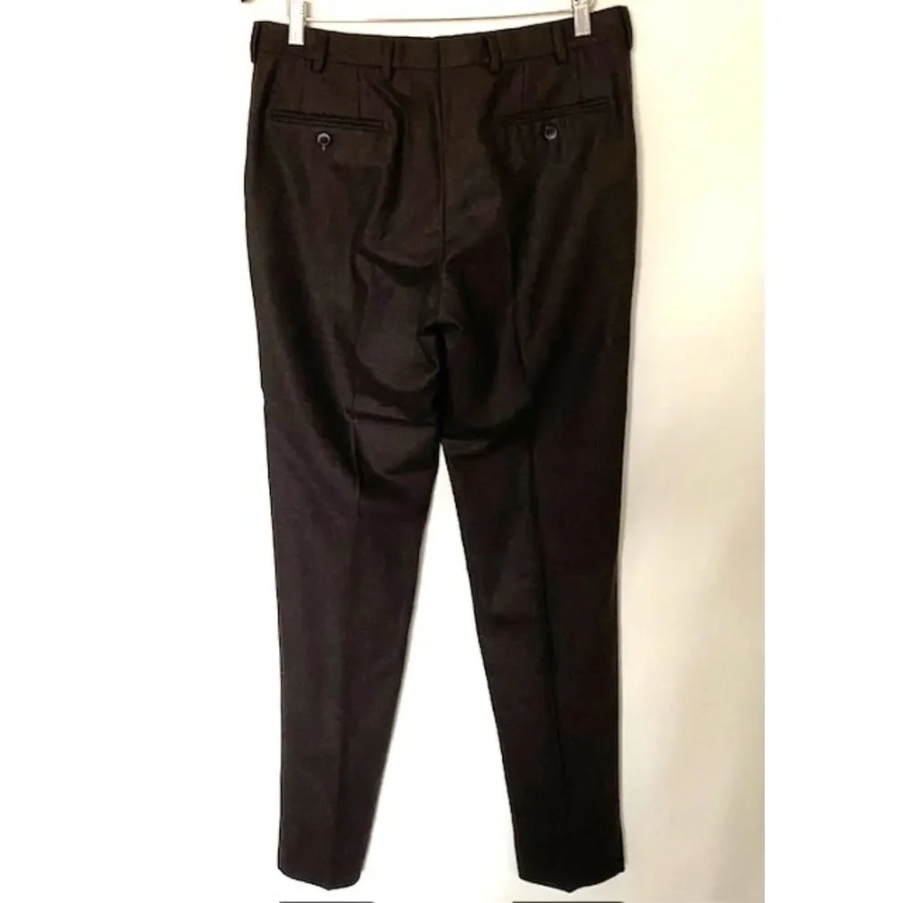 Lubiam Moda Italy Virgin Wool Tailored Fit Unfinished Hem Dress Pants 48R (M)